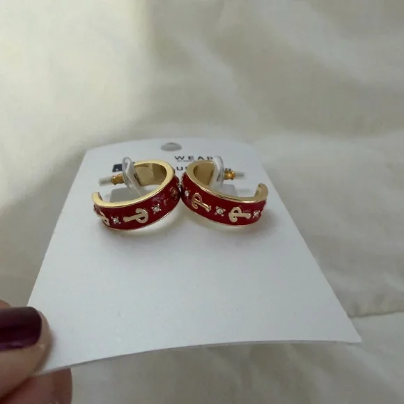 NWT Baublebar Phillies small hoop earrings - Picture 4 of 5